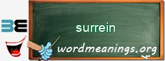 WordMeaning blackboard for surrein